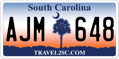 SC license plate AJM648