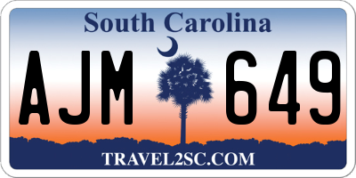 SC license plate AJM649