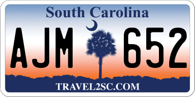 SC license plate AJM652