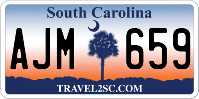 SC license plate AJM659