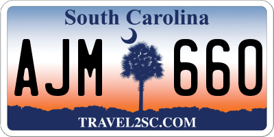 SC license plate AJM660
