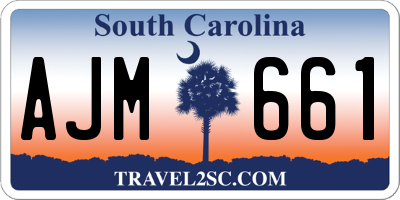 SC license plate AJM661
