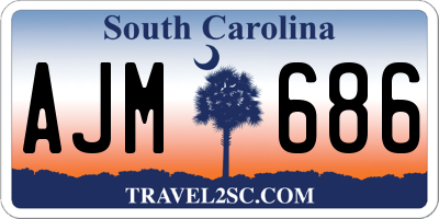 SC license plate AJM686