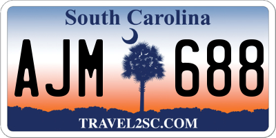SC license plate AJM688