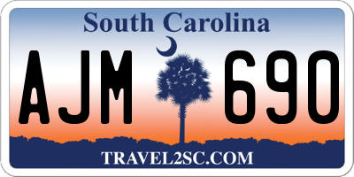 SC license plate AJM690