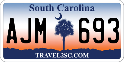 SC license plate AJM693
