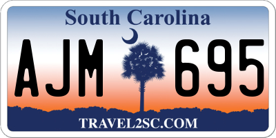 SC license plate AJM695