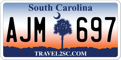 SC license plate AJM697
