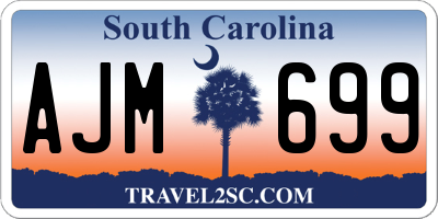 SC license plate AJM699