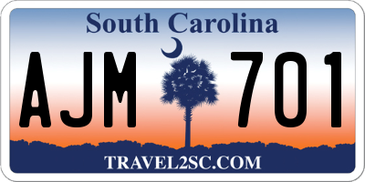 SC license plate AJM701