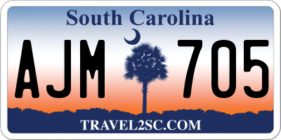 SC license plate AJM705