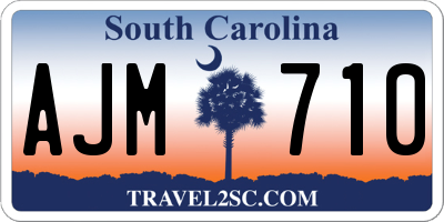 SC license plate AJM710
