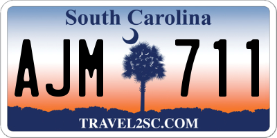 SC license plate AJM711
