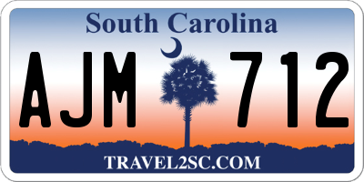 SC license plate AJM712