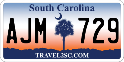 SC license plate AJM729