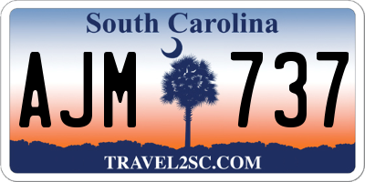 SC license plate AJM737