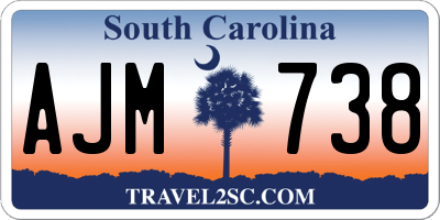 SC license plate AJM738