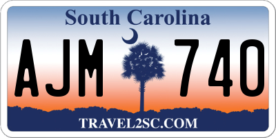 SC license plate AJM740