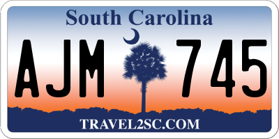 SC license plate AJM745