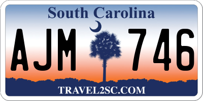 SC license plate AJM746