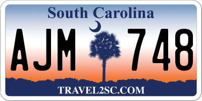 SC license plate AJM748