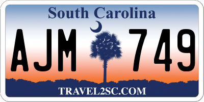 SC license plate AJM749