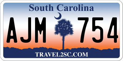 SC license plate AJM754