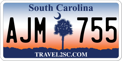 SC license plate AJM755