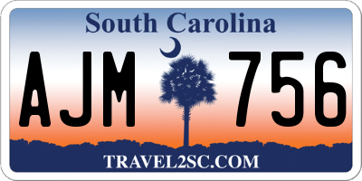 SC license plate AJM756