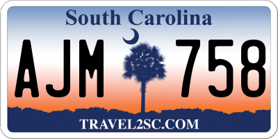 SC license plate AJM758