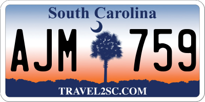 SC license plate AJM759