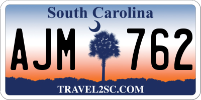 SC license plate AJM762