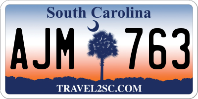 SC license plate AJM763