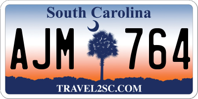 SC license plate AJM764