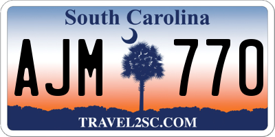 SC license plate AJM770