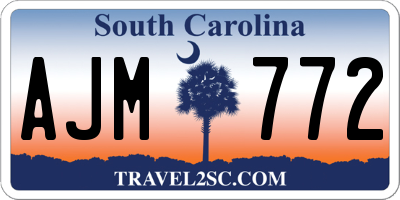 SC license plate AJM772