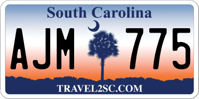SC license plate AJM775