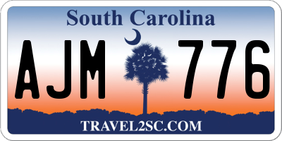SC license plate AJM776