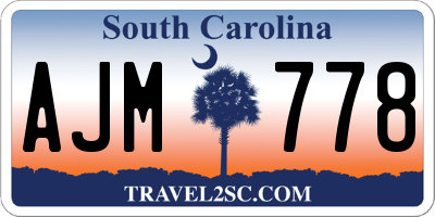 SC license plate AJM778
