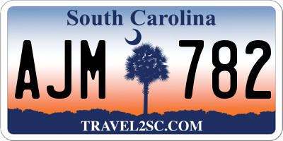 SC license plate AJM782