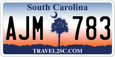 SC license plate AJM783