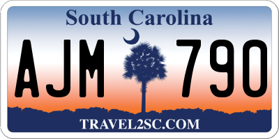 SC license plate AJM790