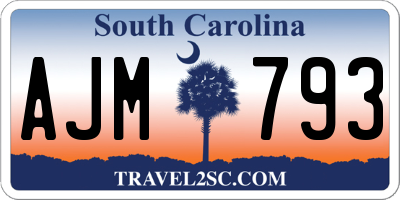 SC license plate AJM793