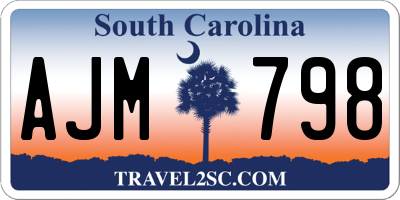 SC license plate AJM798