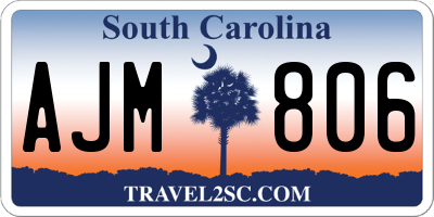 SC license plate AJM806