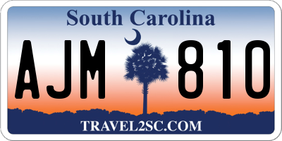 SC license plate AJM810
