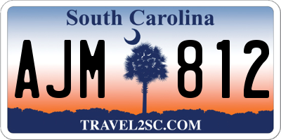 SC license plate AJM812