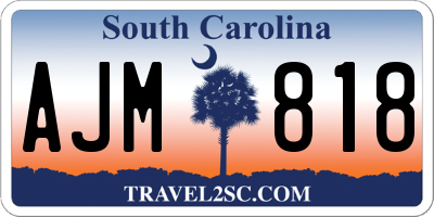 SC license plate AJM818
