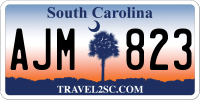 SC license plate AJM823
