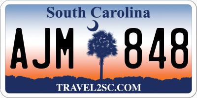 SC license plate AJM848